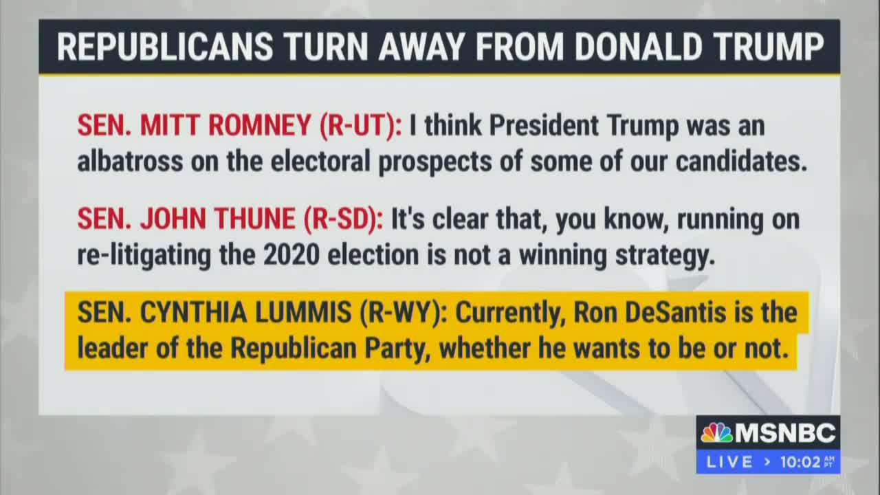 Sen. Cynthia Lummis (R) Declares Ron DeSantis As Leader Of Republican Party