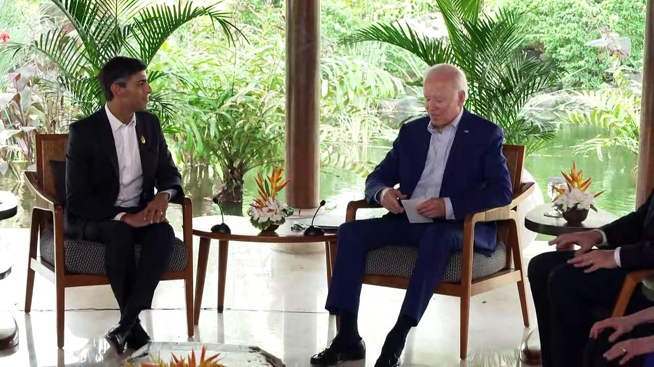 Biden and Sunak meet for talks at G20