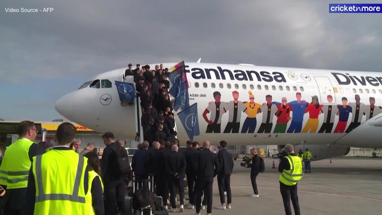 Germany's world cup plane carries " diversity wins" slogan