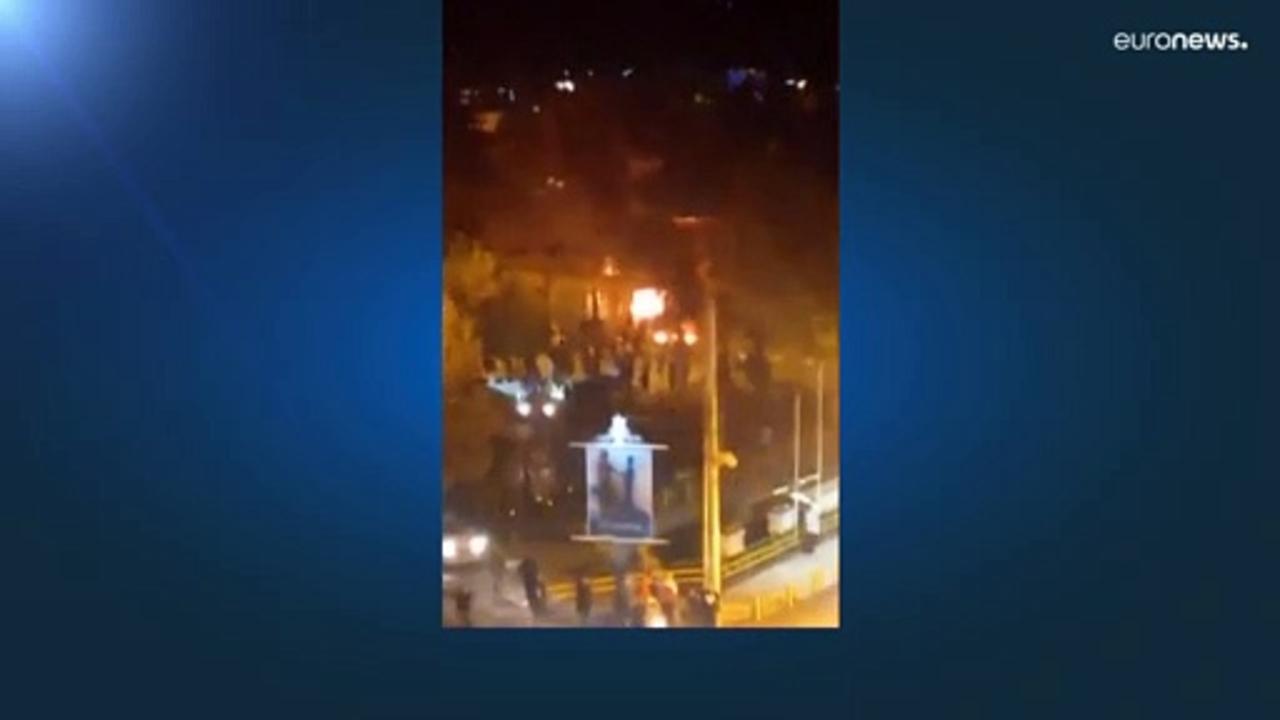 Iranian protesters start fire at home of first supreme leader Ayatollah Khomeini