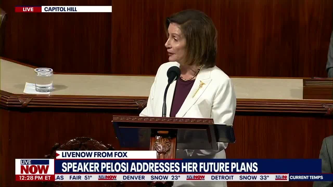 Nancy Pelosi is stepping down as head of the House but will still serve in Congress.