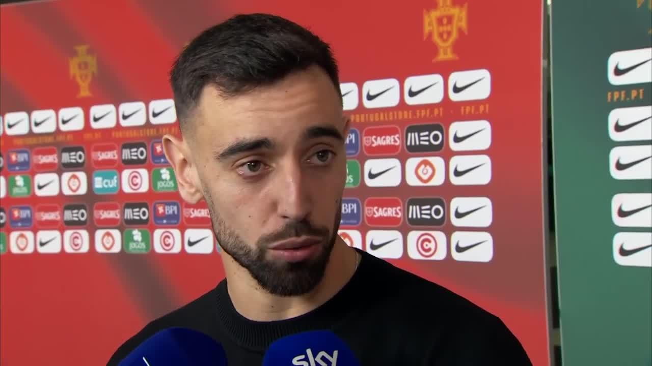 Bruno Fernandes talks about the Ronaldo interview *Sky Sports Football*