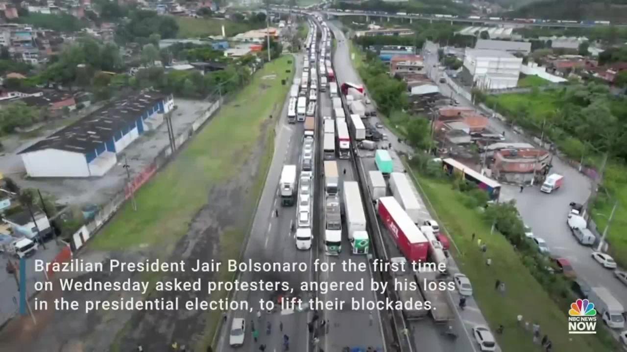 Brazil's Bolsonaro Tells Protesters To Lift Blockades