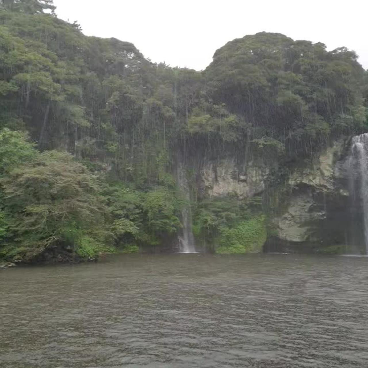 Cheonjiyeon Falls in Jeju Island