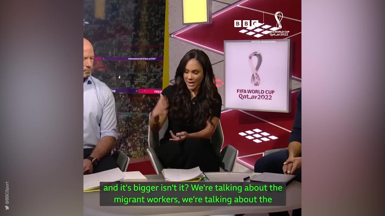 Alex Scott defends covering Qatar World Cup
