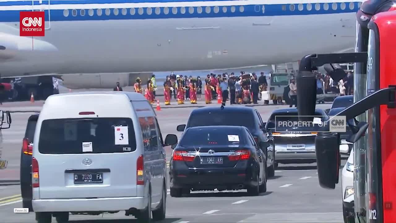 the moment the plane of the leaders of the countries at the G20 Summit left Bali