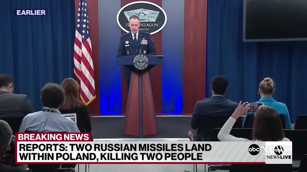 Pentagon reacts to unconfirmed reports of rockets landing in Poland