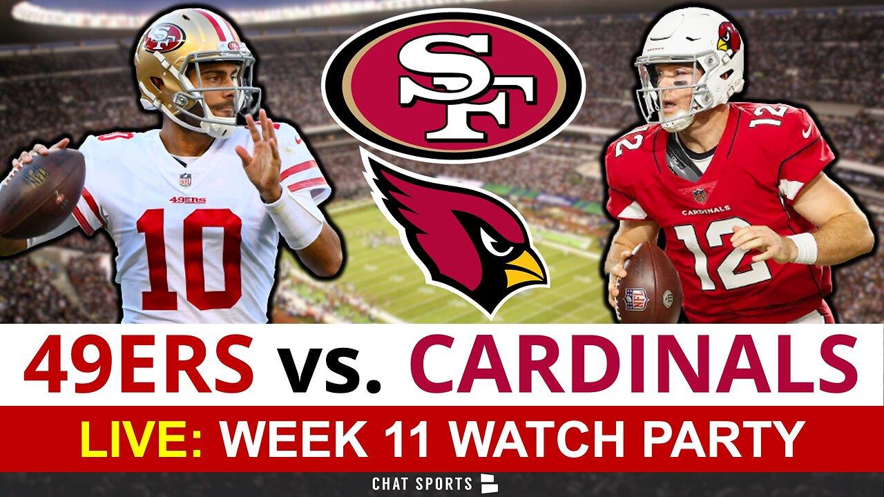 49ers vs Cardinals LIVE Streaming Scoreboard, Free Play-By-Play, Highlights, Stats, MNF; NFL Week 11