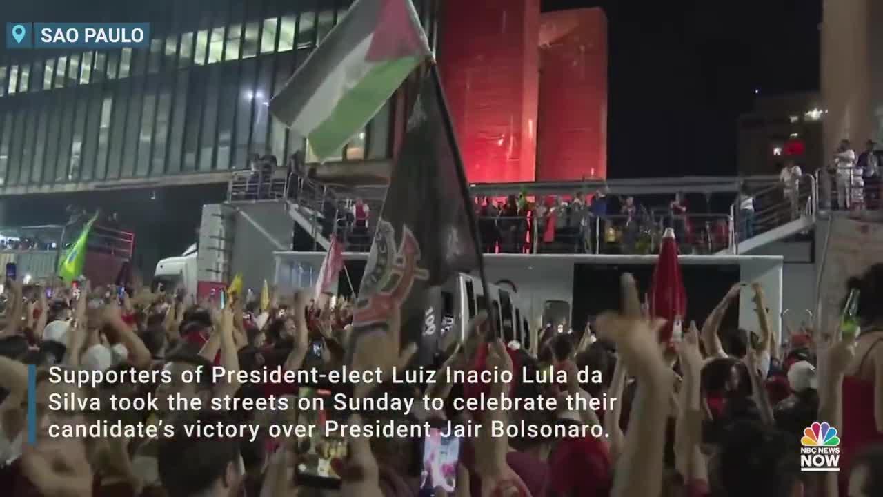 Supporters Of Brazil’s President-Elect Lula da Silva Celebrate Victory Over Bolsonaro