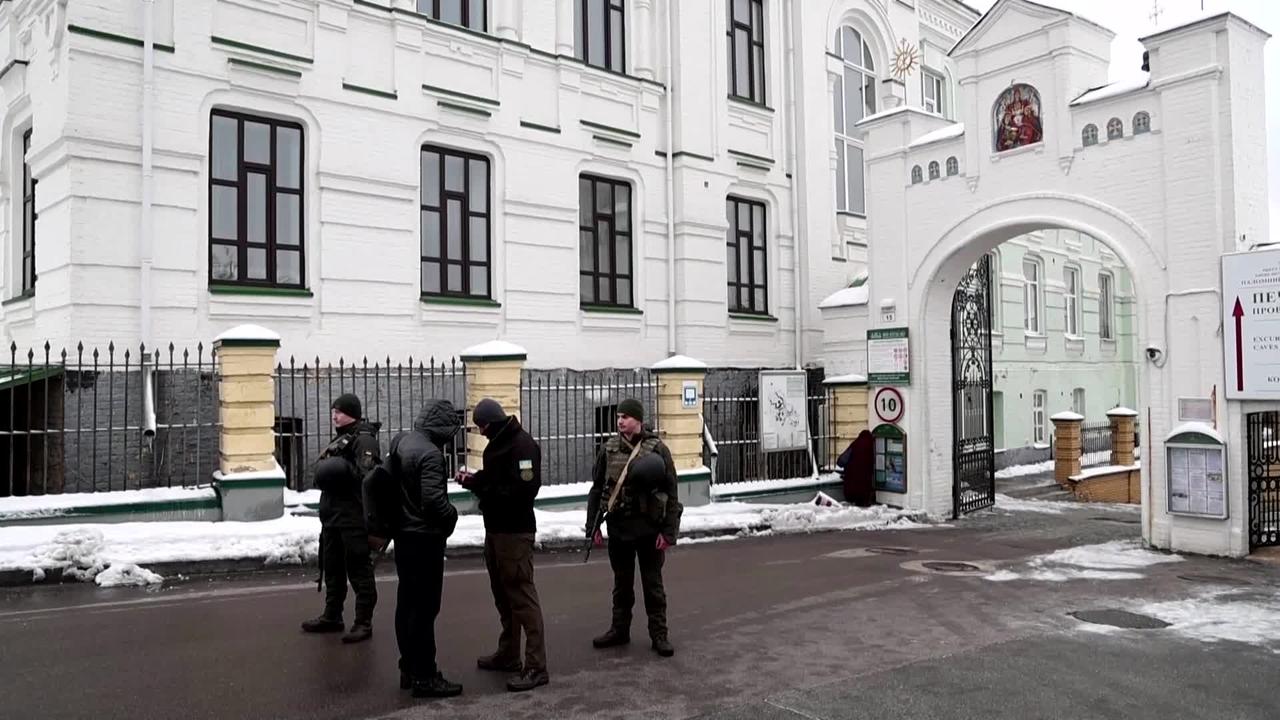 Ukraine raids Kyiv monastery, suspects Russian sabotage