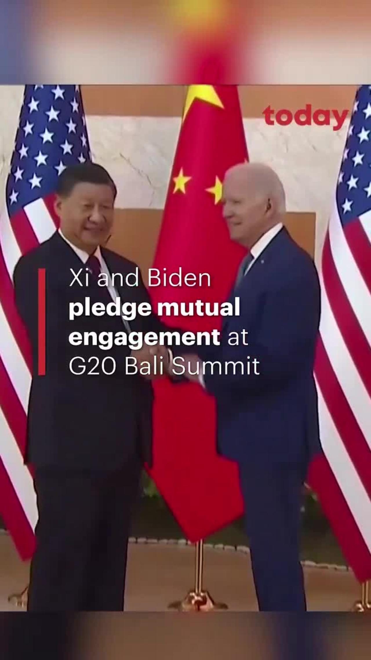 Xi and Biden pledge mutual engagement at G20 Bali Summit  TODAYonline 152K subscribers  Subscribe