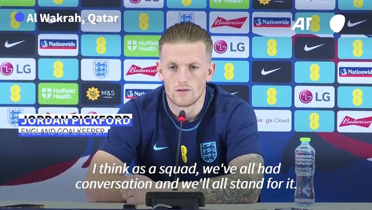 England's Pickford says armband decision 'taken out of our hands'