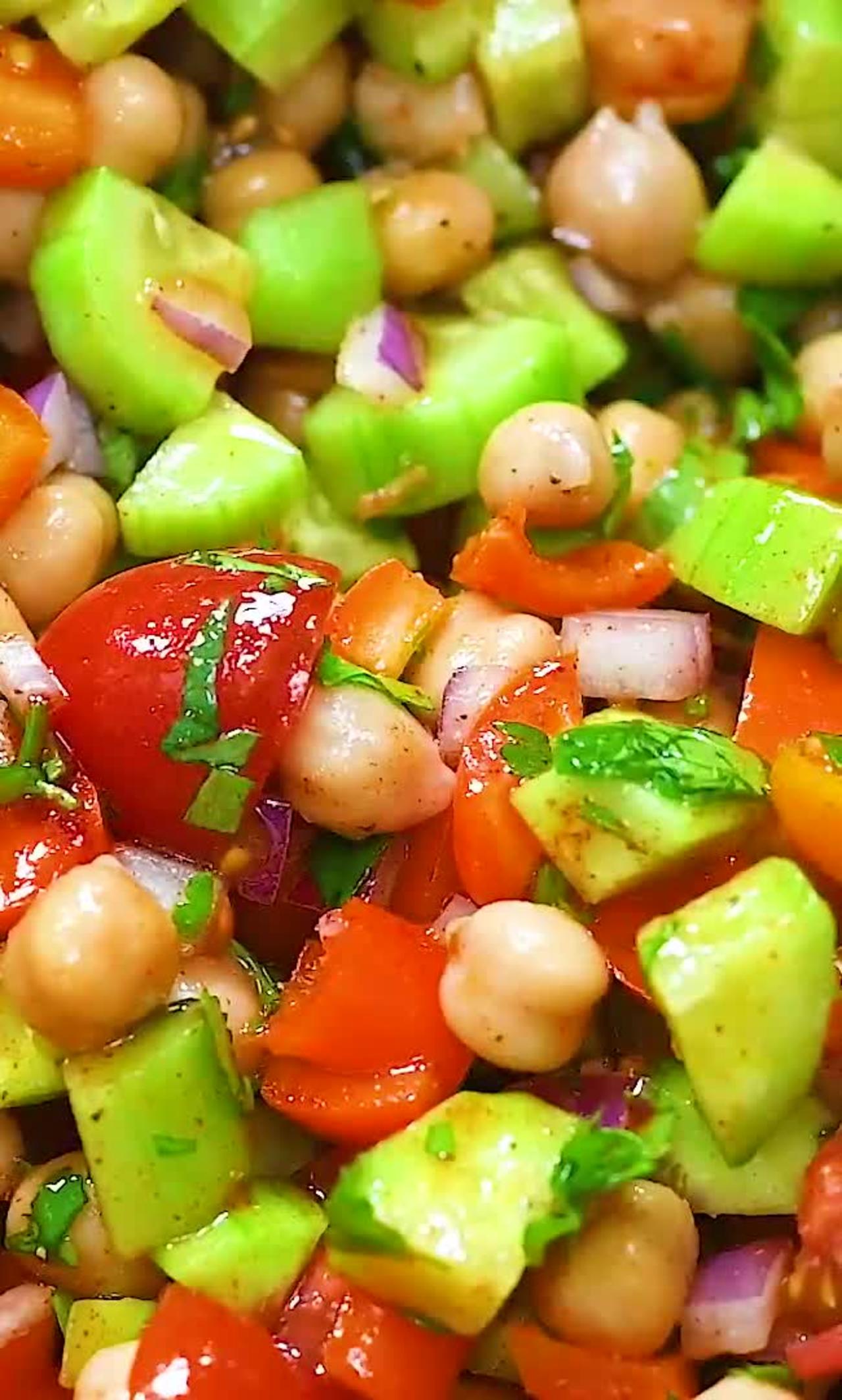 Chickpea salad for weight loss transformation and motivation