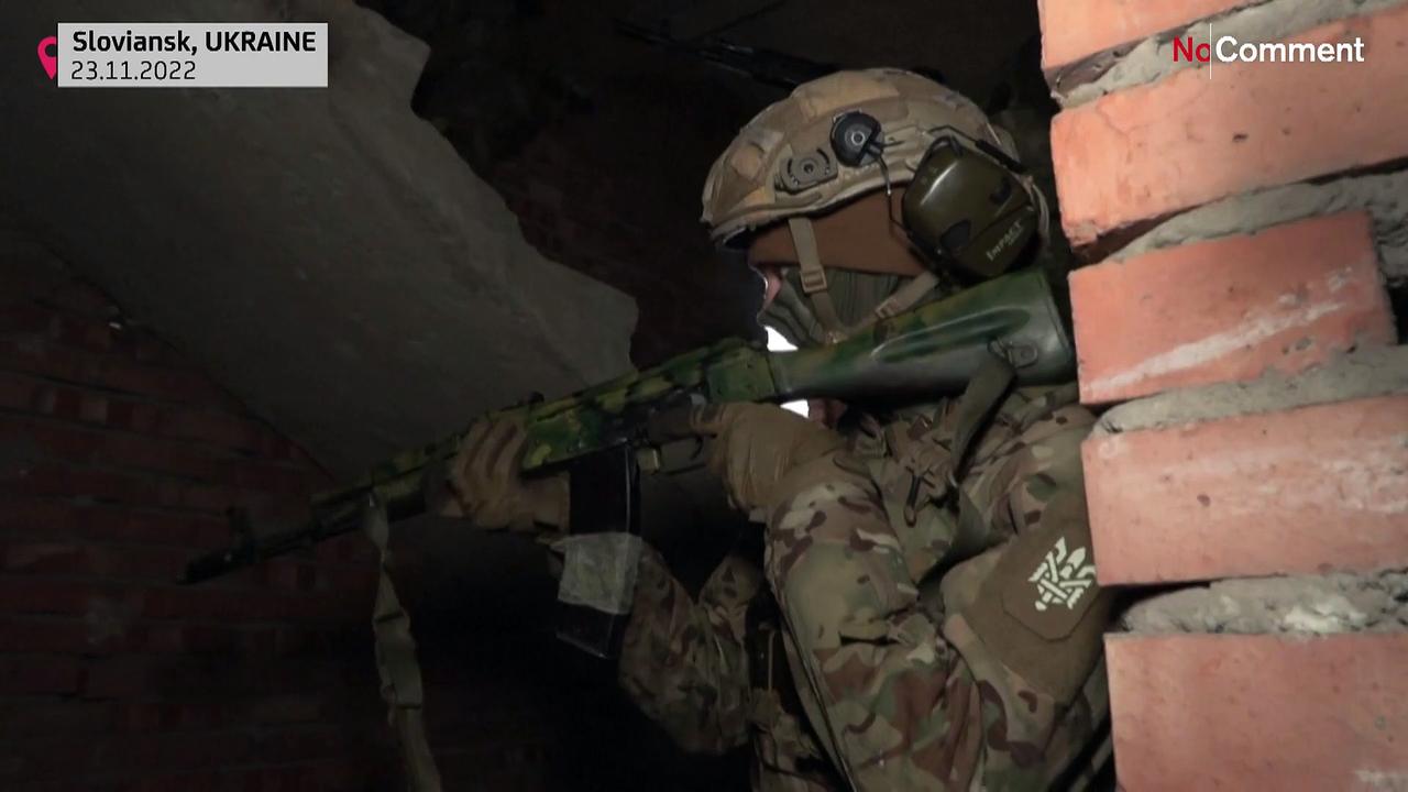 WATCH: Ukrainian and Russian soldiers train for a harsh winter ahead