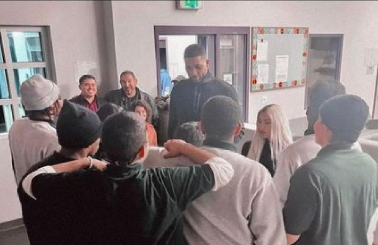 Kim Kardashian and Tristan Thompson had dinner with young inmates