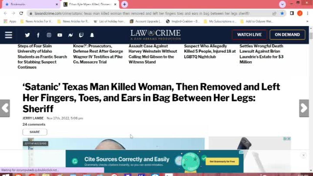 Chaos News Special Satanic Texas Killer Edition