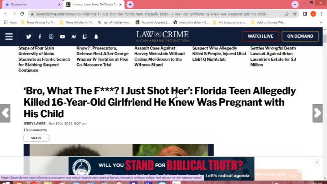 Chaos News Special Florida Teen Killed Pregnant Girlfriend Edition