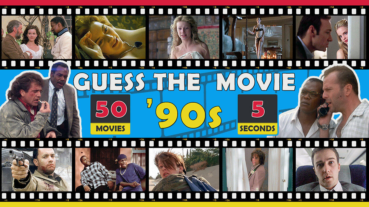 Guess The '90s Movie | 50 Movies 🎬 | GUESS MOVIE BY THE PICTURE QUIZ