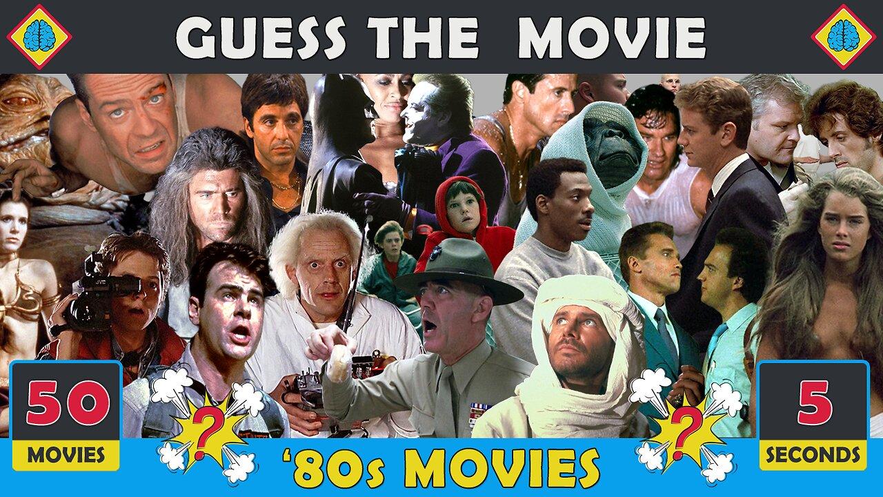 Guess The '80s Movie | 50 Movies 🎬 | GUESS MOVIE BY THE PICTURE QUIZ