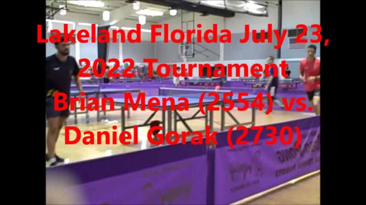 Brian Mena VS Daniel Gorak-Table Tennis Match