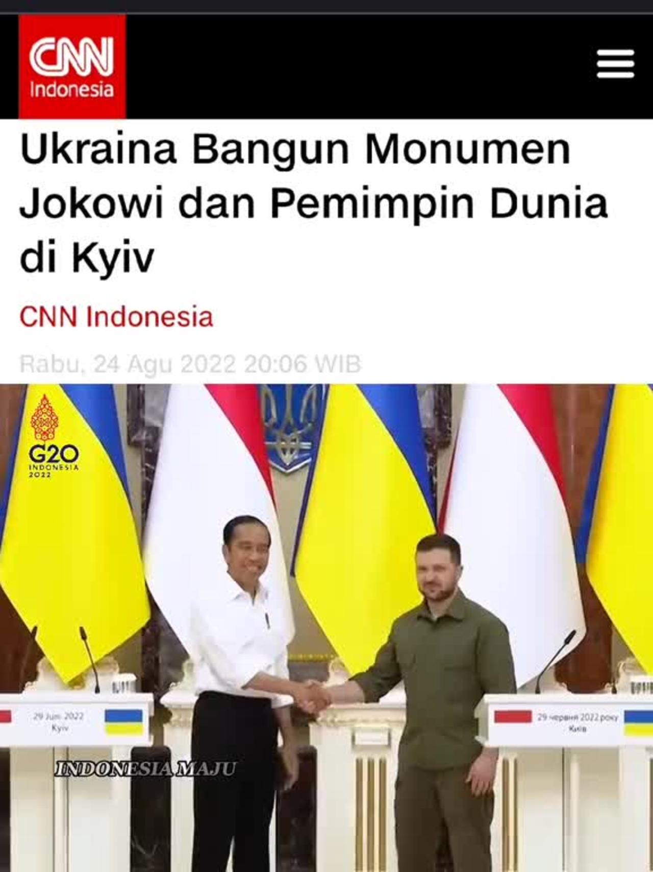Ukraine builds Jokowi monument in kyiv