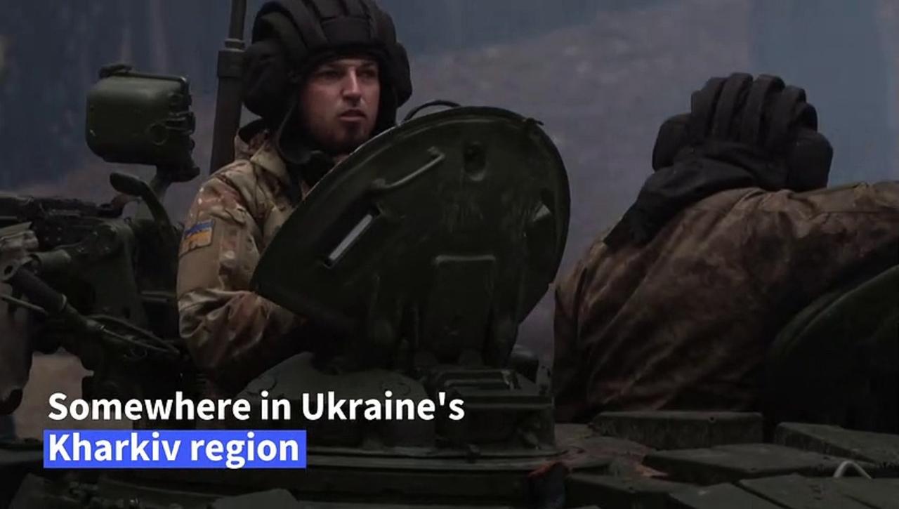 Ukrainian tank crew 'ready for unexpected' at the frontline