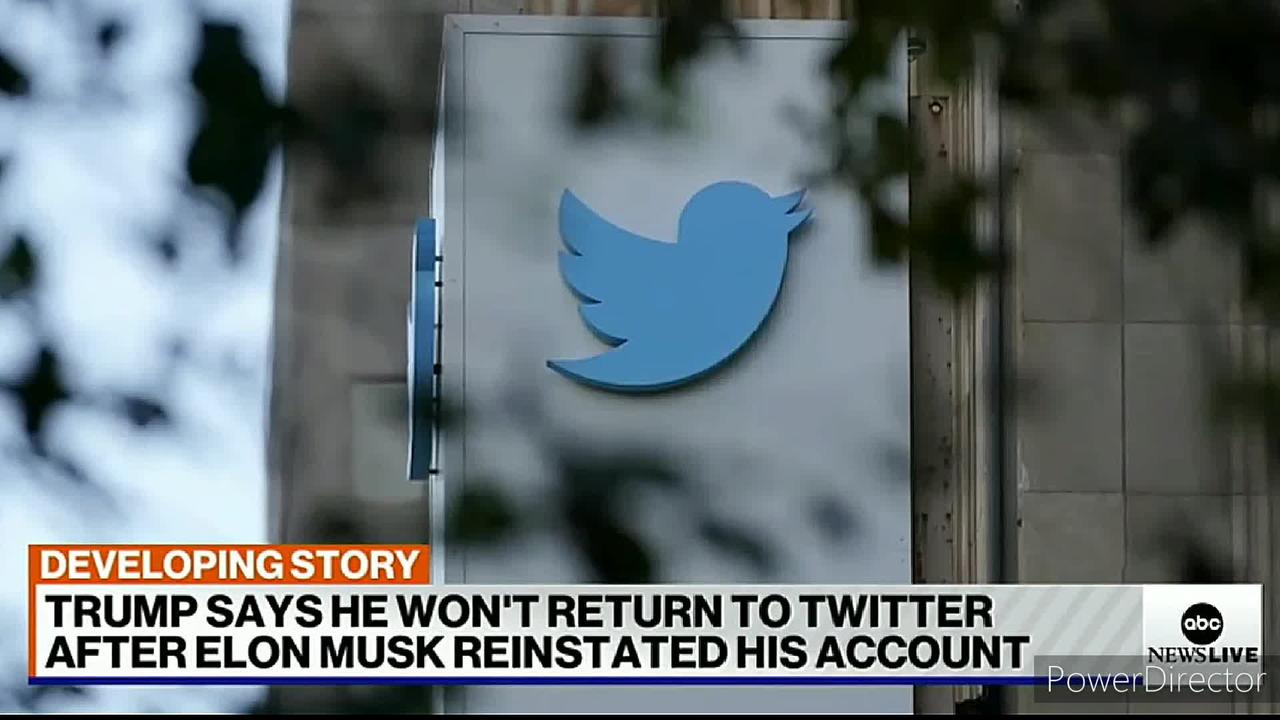 Elon Musk, The CEO Of Twitter, Restores Donald Trump's Twitter Account.
