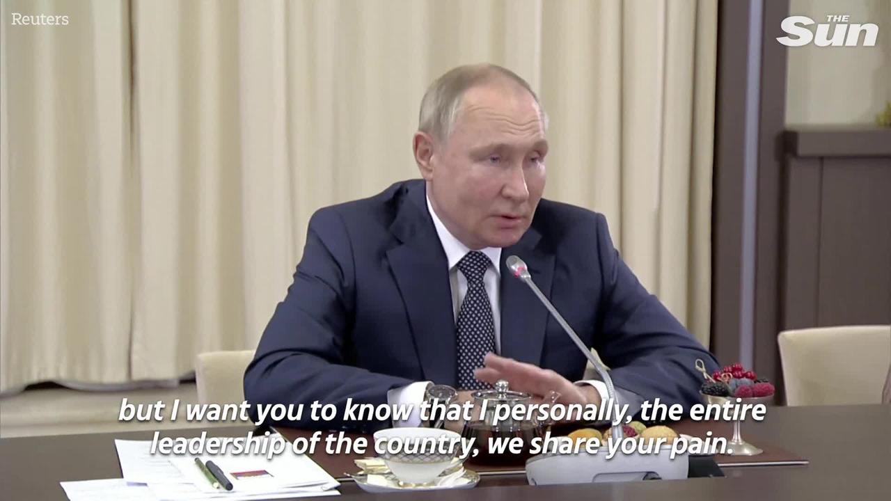Putin tells mothers of Russian soldiers killed in Ukraine: 'We share your pain'