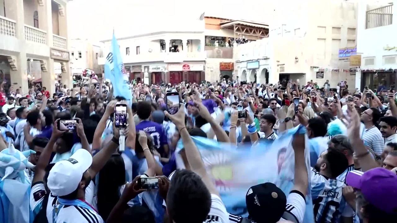 World Cup fans flood Doha with chants and costume