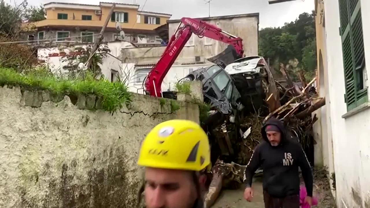 Landslide sweeps through Italian island of Ischia