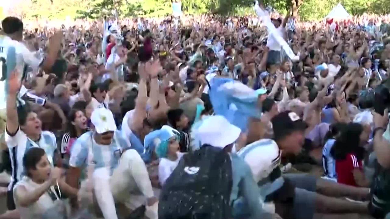 Argentina fans erupt in cheers after World Cup goals
