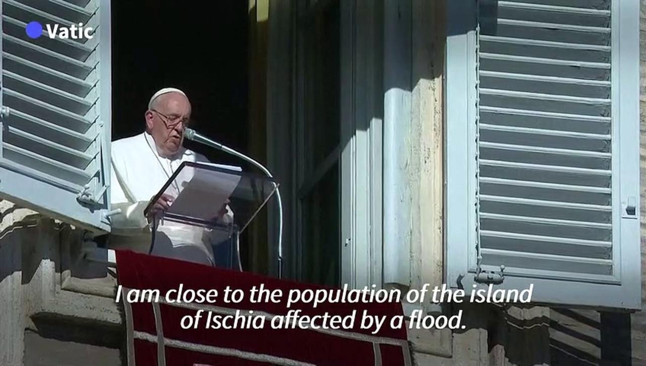 Pope Francis holds prayer for Ischia landslide victims