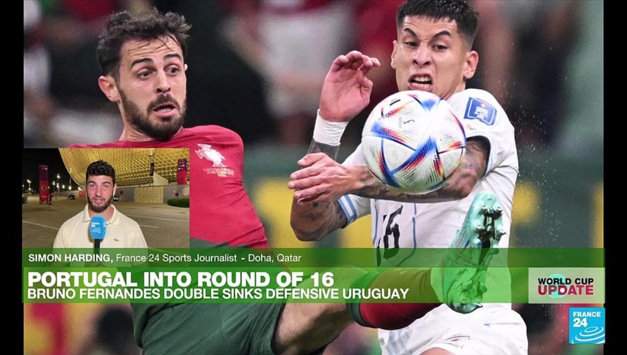 Portugal into last 16 as Fernandes double sinks Uruguay