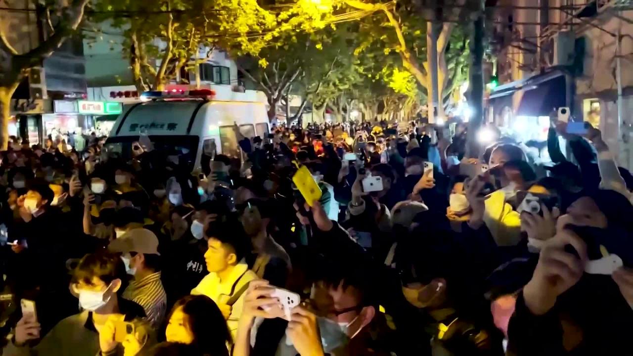 Shanghai police drag, detain COVID demonstrators