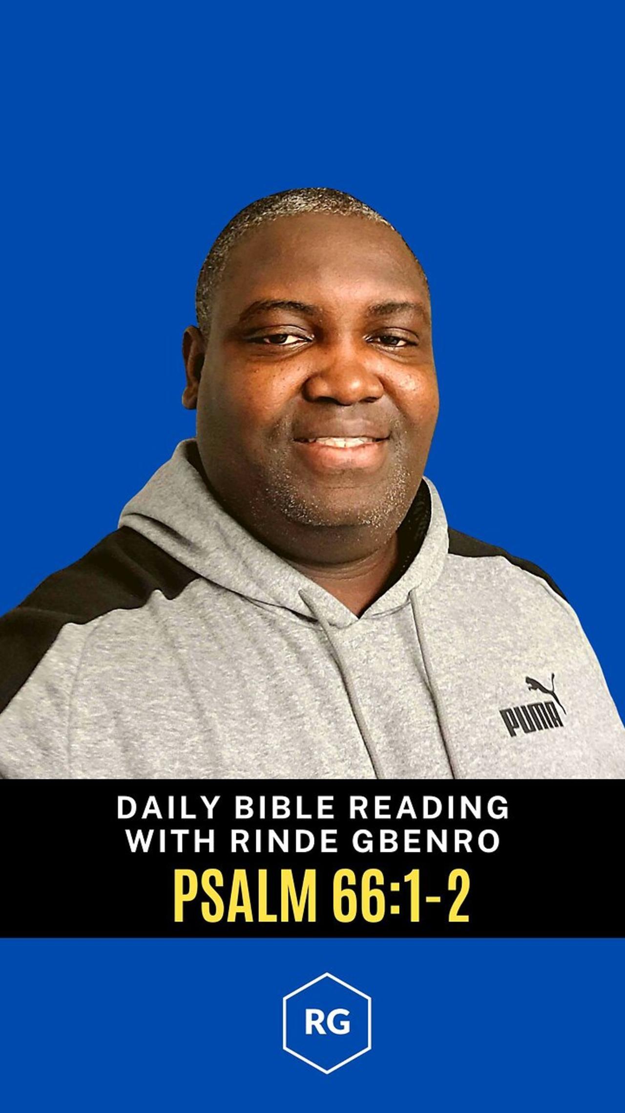 Psalm 66:1-2 #Shorts | Daily Bible Reading | Rinde Gbenro