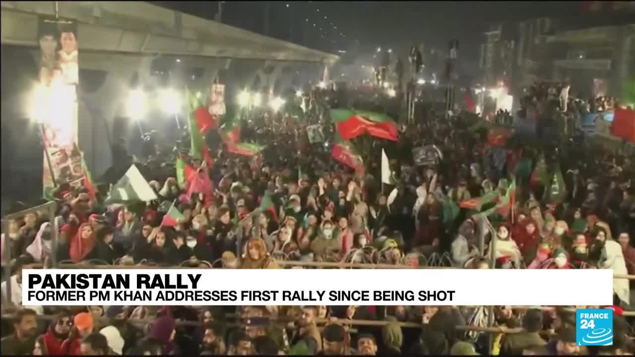 Former Pakistan PM Khan addresses first rally since being shot • FRANCE 24 English