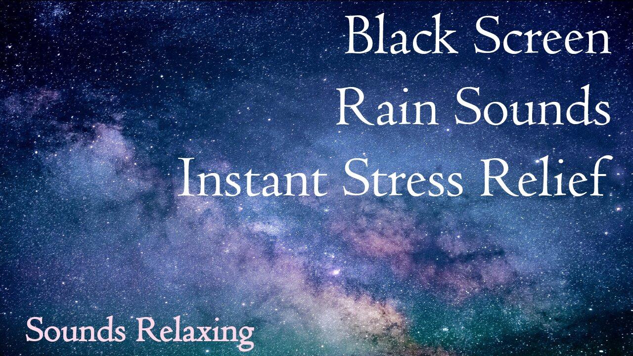 Relaxing Rain Sounds - Sleepy/Study Vibes - Black Screen