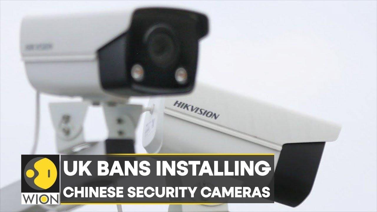 Chinese security cameras are prohibited in "sensitive" government buildings in the UK
