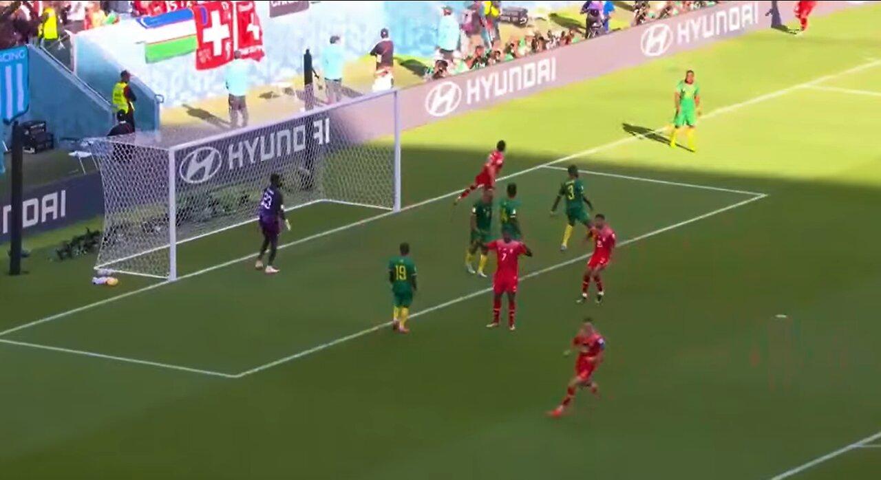 COPA DEL MUNDO.  Suiza le ganó 1-0 a Camerún y Brasil derrotó 2-0 a Serbia por el Grupo G