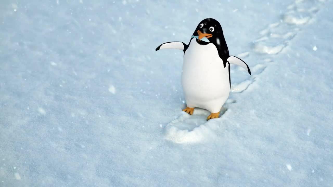 Cute Penguin Running