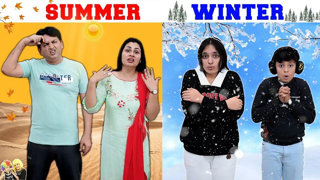 SUMMER vs WINTER | Family comedy eating challenge