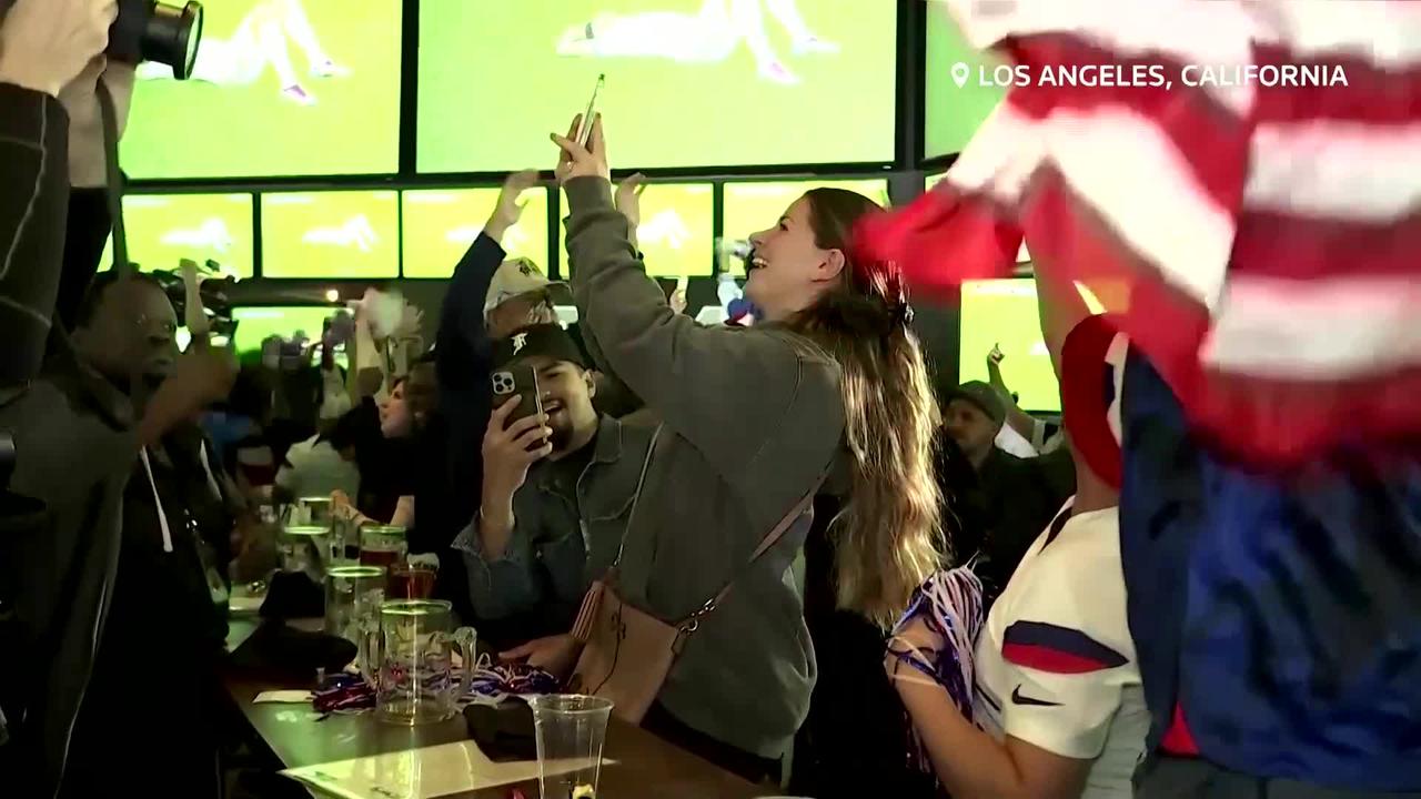 Fans back home celebrate U.S. advancing in World Cup