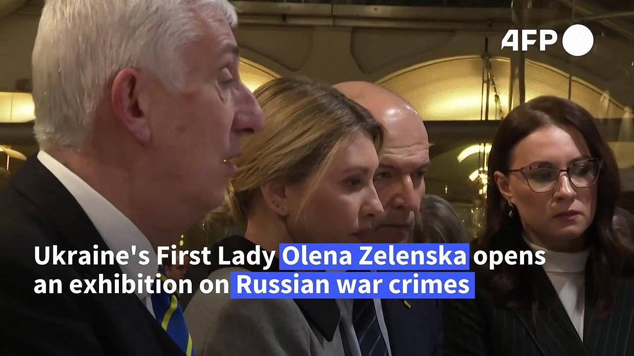Ukraine's First Lady opens exhibition entitled 'Russian war crimes'
