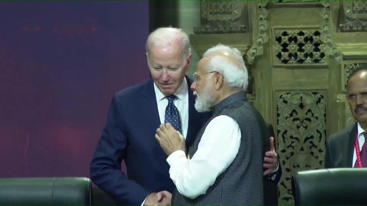 PM Modi exchanges greetings with US President Biden at the G20 Summit in Bali, Indonesia