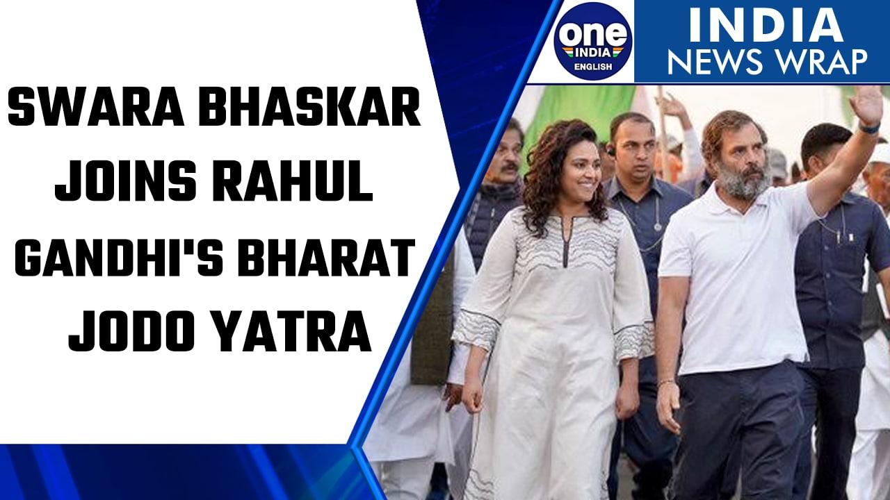 Actor Swara Bhaskar Joins Rahul Gandhi's Bharat Jodo Yatra | Oneindia News *News