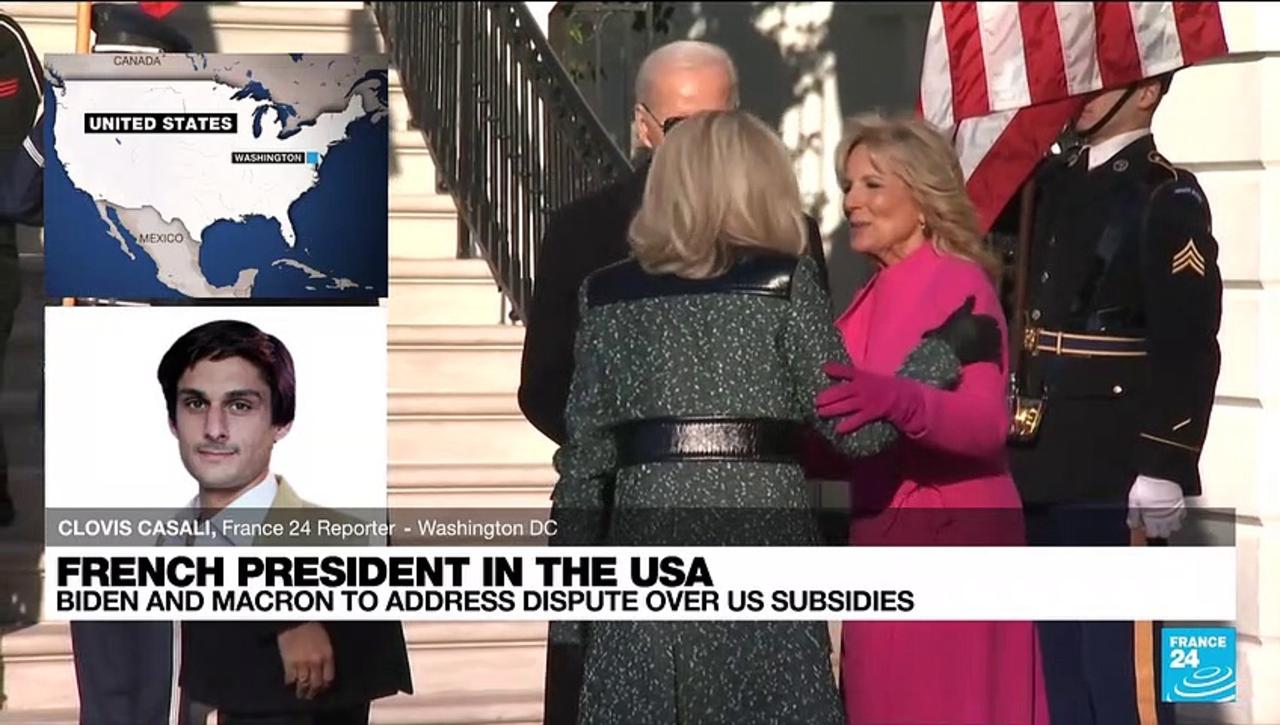 Macron in Washington: Pomp, ceremony and warm words as Macron arrives at White House