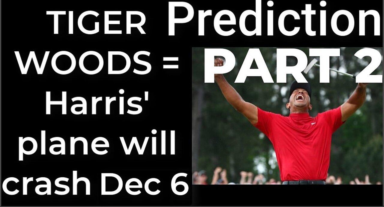PART 2 - TIGER WOODS CRASH prophecy = Harris’ plane will crash Dec 6