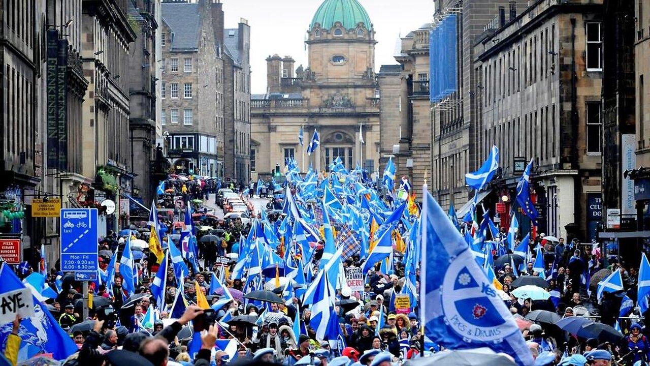 Edinburgh as Scottish independence supporters hold rally after Supreme Court verdict - 23.11.2022