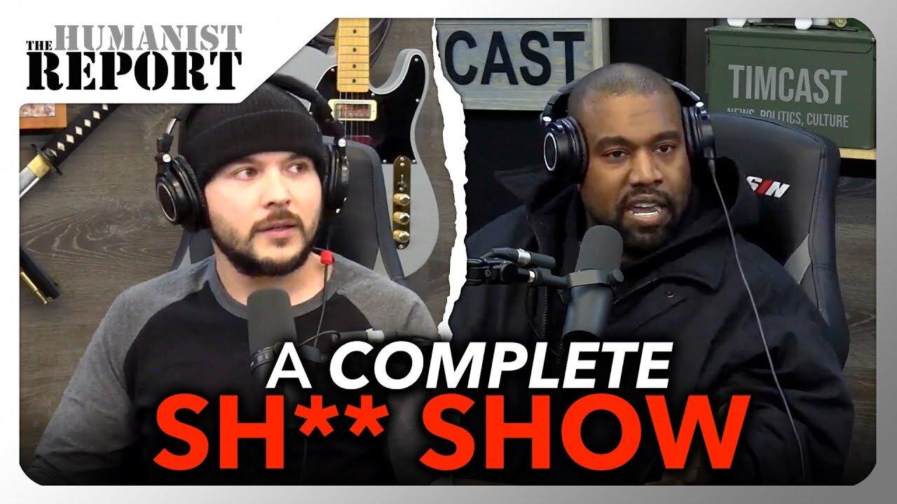 After yet another anti-Semitic rant, Kanye West abruptly leaves Tim Pool's podcast.