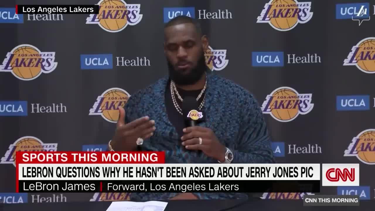 LeBron James calls out reporters for not questioning Jerry Jones photo
